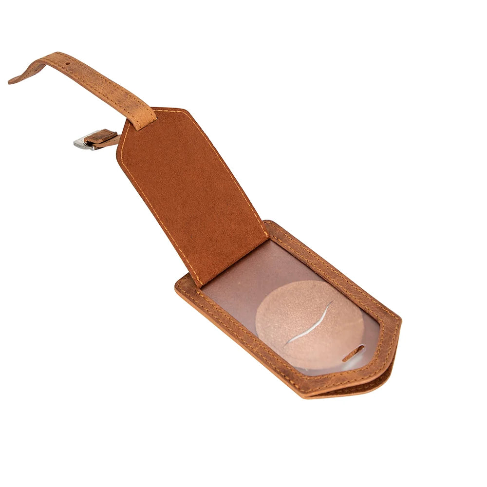 Airconrad Luggage Tag aus echtem Leder aus echtem Leder