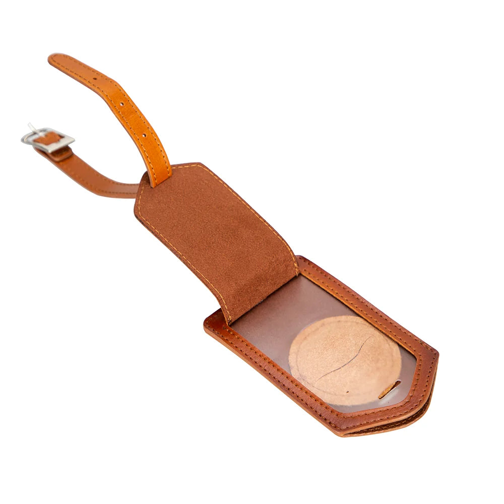 Airconrad Luggage Tag aus echtem Leder aus echtem Leder