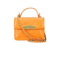 Bouletta Alisha Geniune Leather Women’s Bag Orange Croc