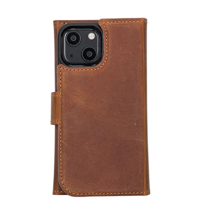 Santa iPhone 13 Mini Leather Detachable Wallet Case