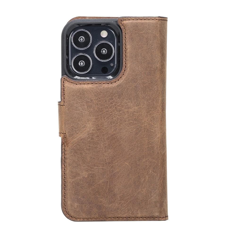 Bouletta Apple iPhone 13 Series Detachable Leather Wallet Case - MW iPhone 13 Pro Max / Antic Brown