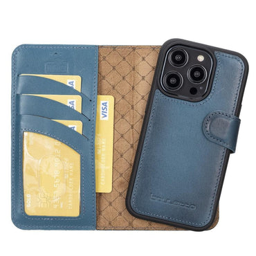 Magic Colorful Abnehmbar Leder Wallet Case für iPhone 14 Plus aus echtem Leder