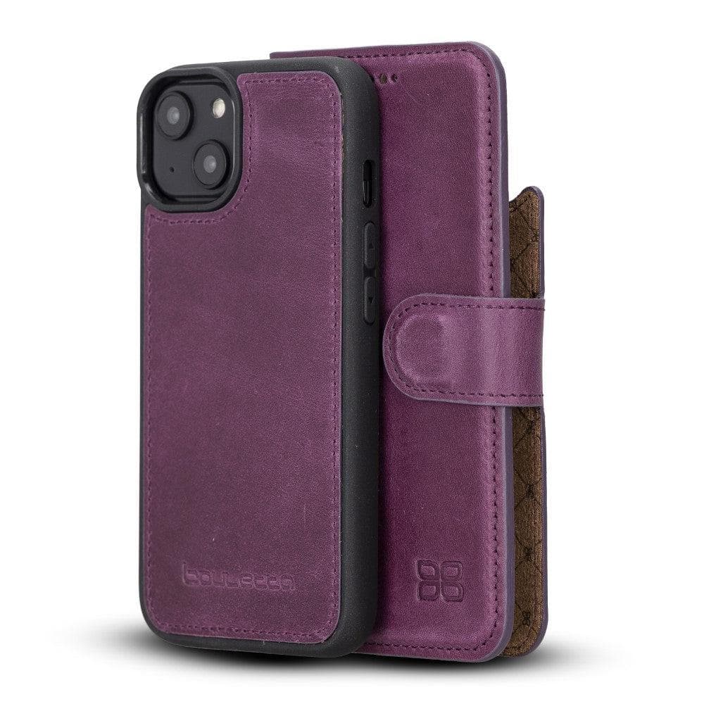 Magic Darker Color Abnehmbar Leder Wallet Case für iPhone 14 Plus aus echtem Leder
