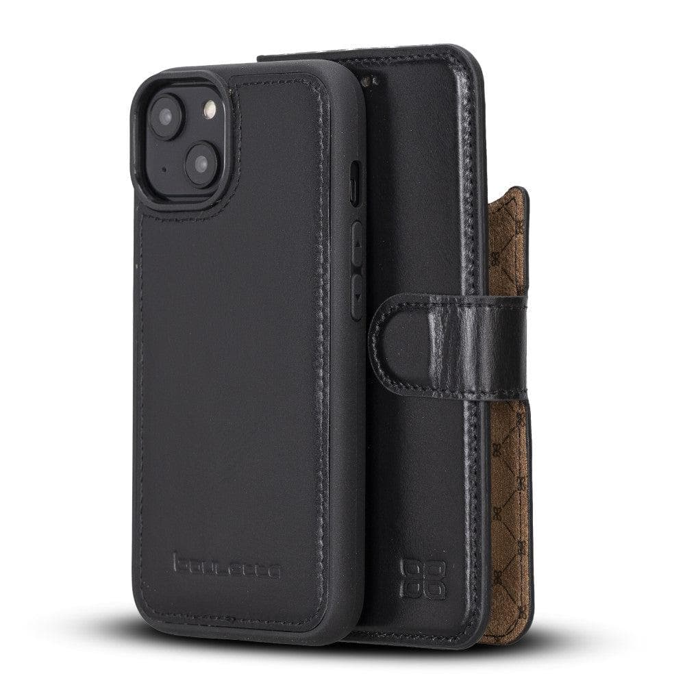 Magic Darker Color Abnehmbar Leder Wallet Case für iPhone 14 Plus aus echtem Leder