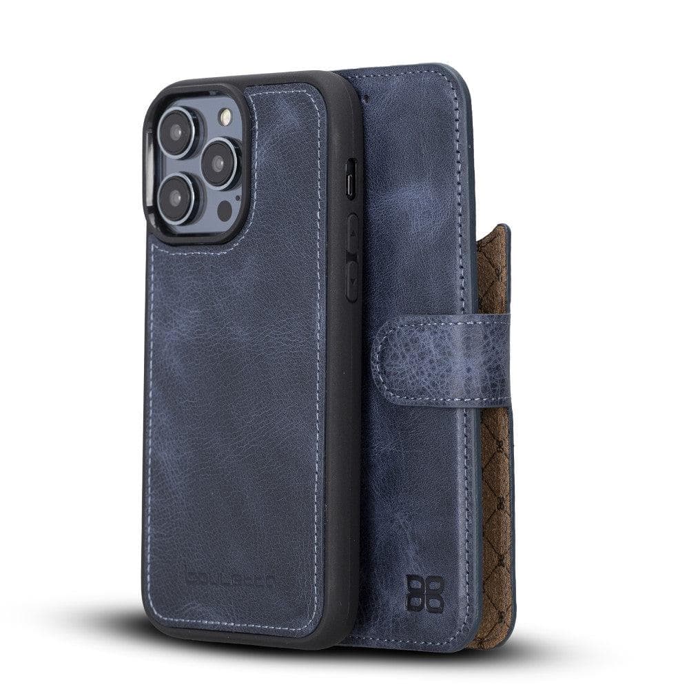 Magic Darker Color Abnehmbar Leder Wallet Case für iPhone 14 Pro Max aus echtem Leder