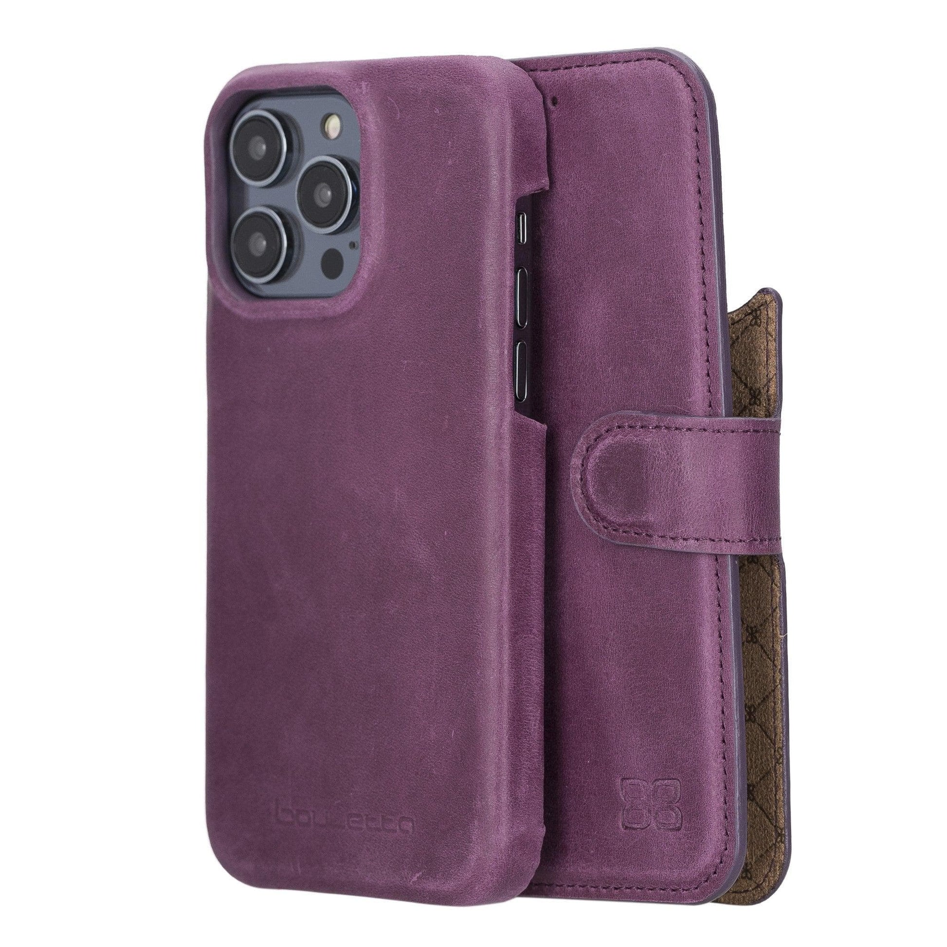 Bouletta Apple iPhone 14 Series Full Leather Coating Detachable Wallet Case