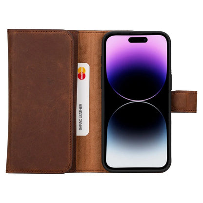 Santa iPhone 15 Pro Max Leather Detachable Wallet Case