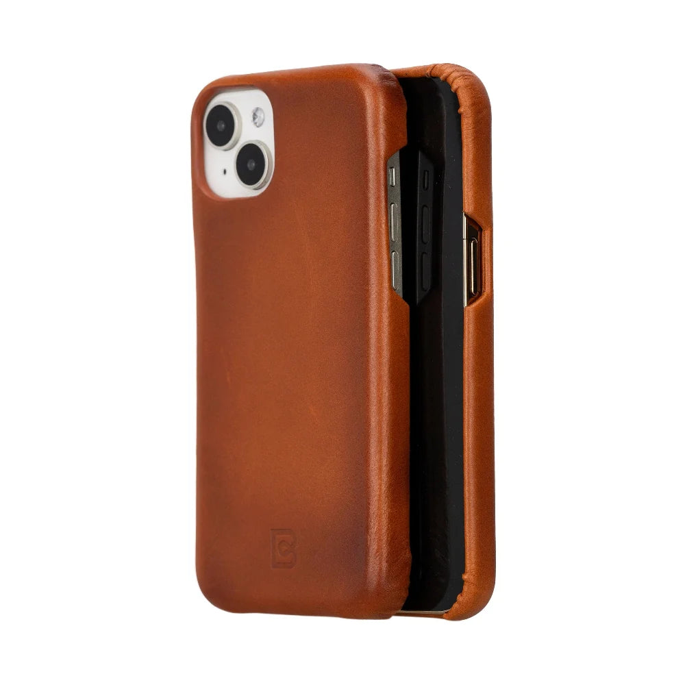 Bouletta Apple iPhone 15 Series Full Leather Coating Back Cover iPhone 15 / Tan