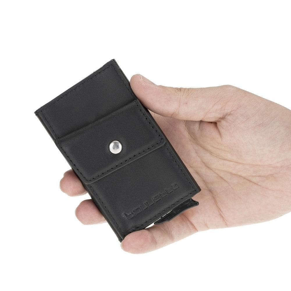 Bouletta Austin Leather Mechanical Coin Card Holder