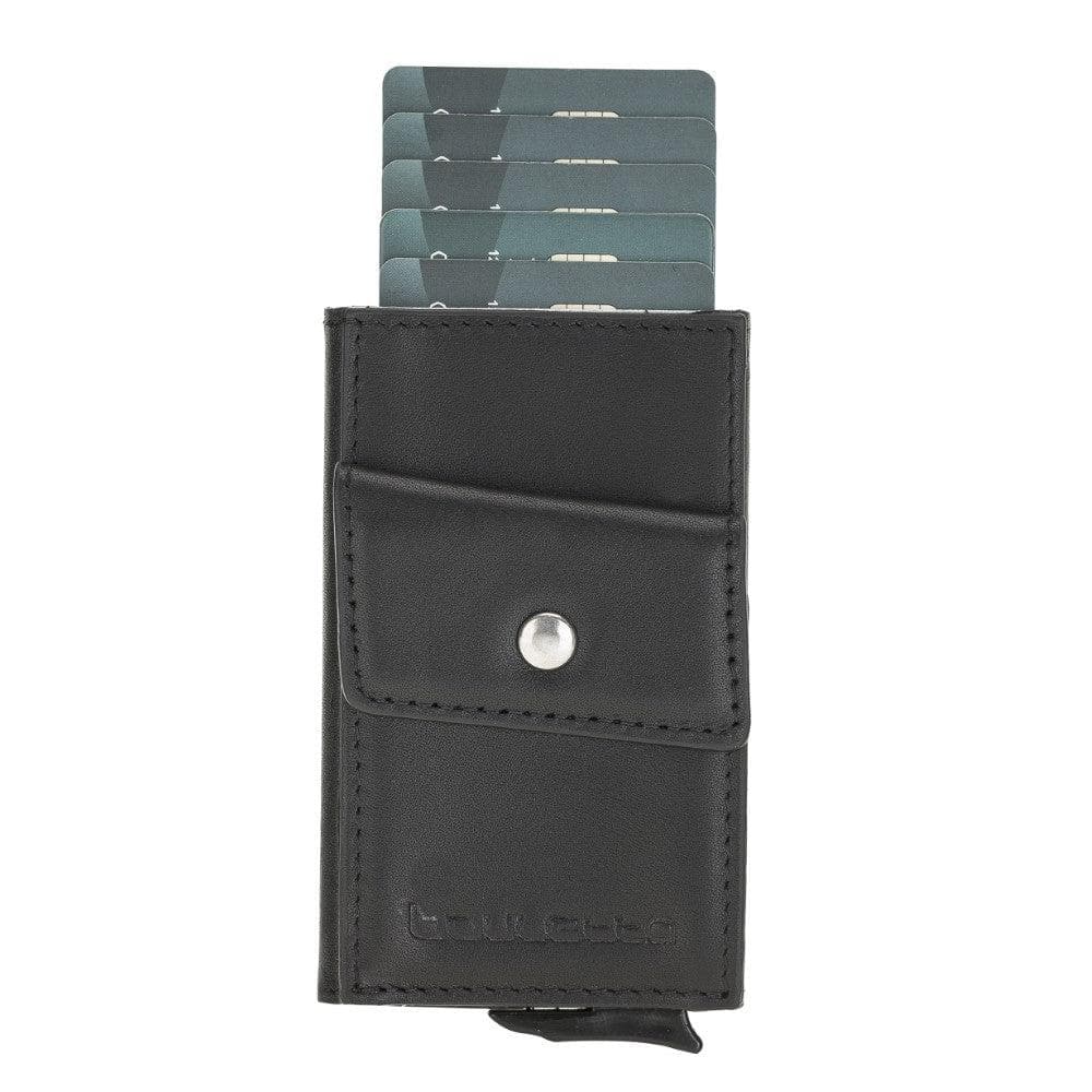 Bouletta Austin Leather Mechanical Coin Card Holder