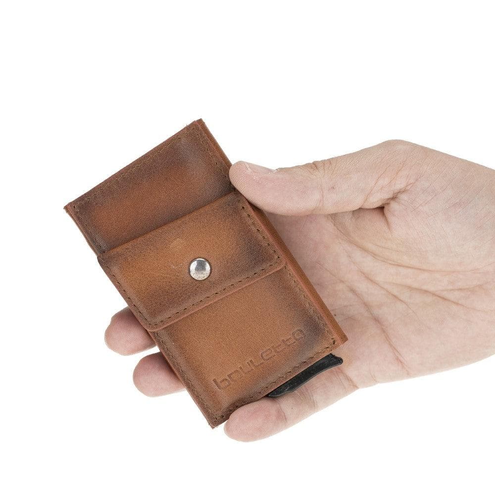 Bouletta Austin Leather Mechanical Coin Card Holder TN3