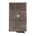 Bouletta Austin Leather Mechanical Coin Card Holder