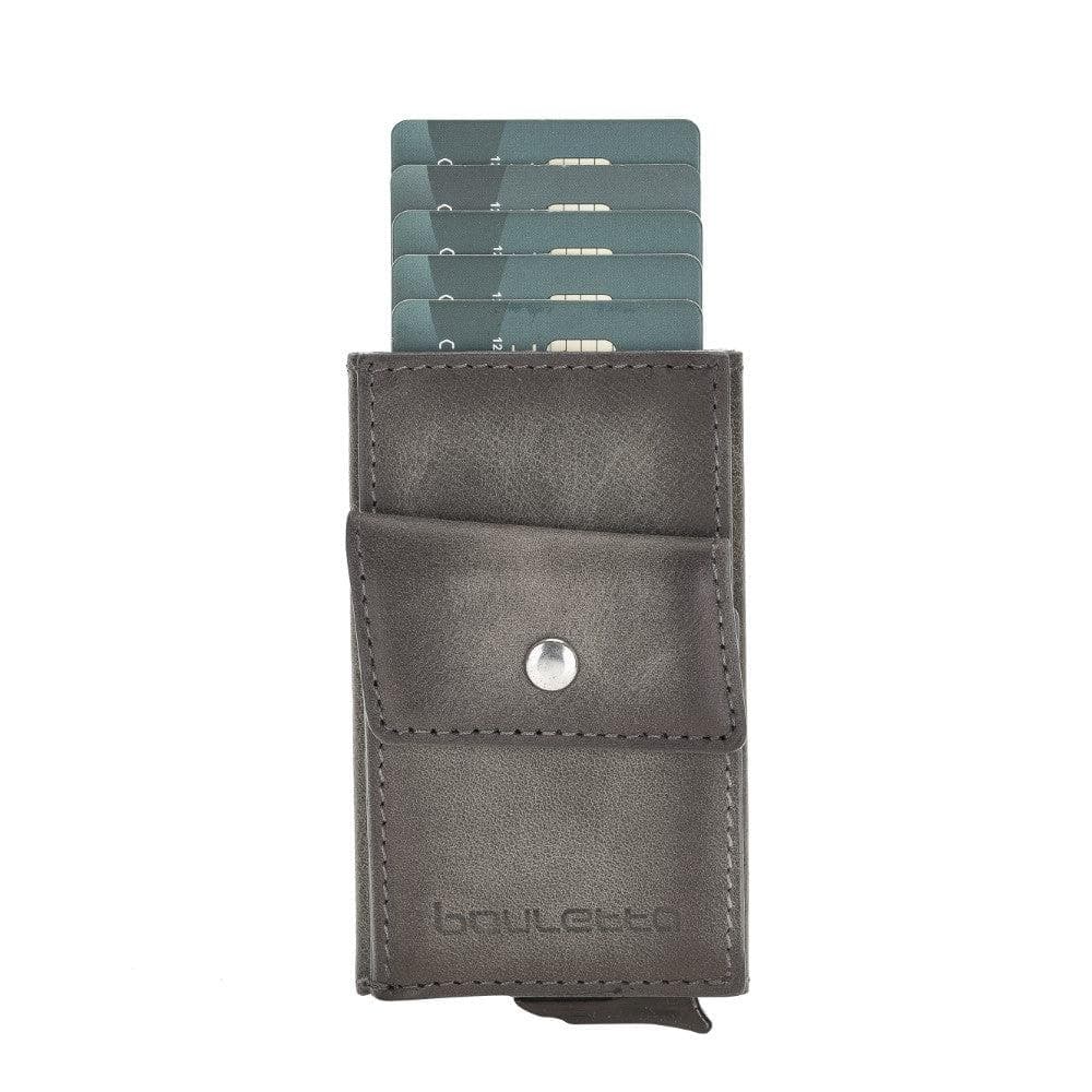 Bouletta Austin Leather Mechanical Coin Card Holder