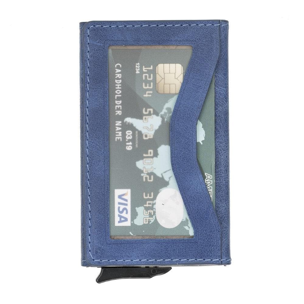 Bouletta Austin Leather Mechanical Coin Card Holder