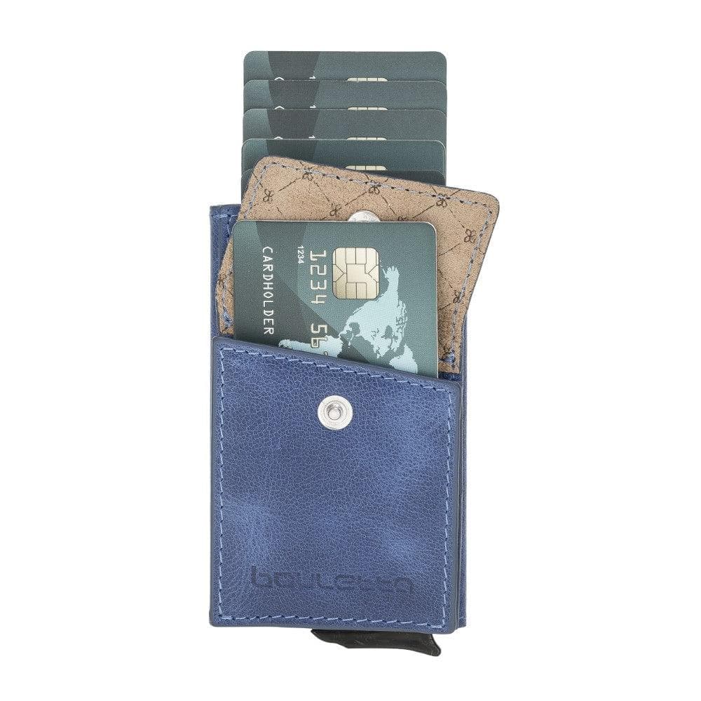 Bouletta Austin Leather Mechanical Coin Card Holder