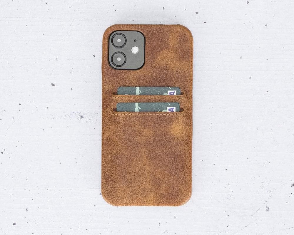 Apple iPhone 12 Series Ultra Cover Card Holder / UC iPhone 12 Pro Max 6.7" / Rustic Tan Bouletta