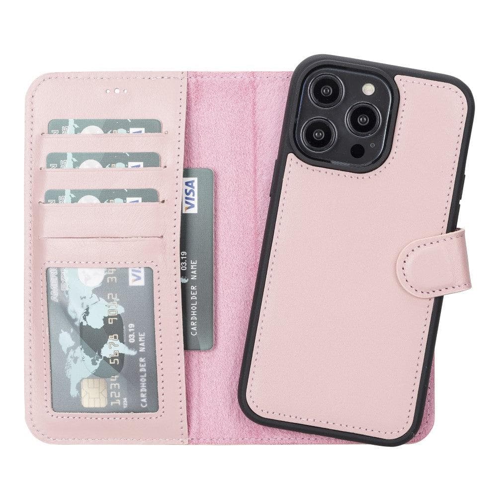 Magic Abnehmbar Leder Wallet Case für iPhone 14 Plus aus echtem Leder