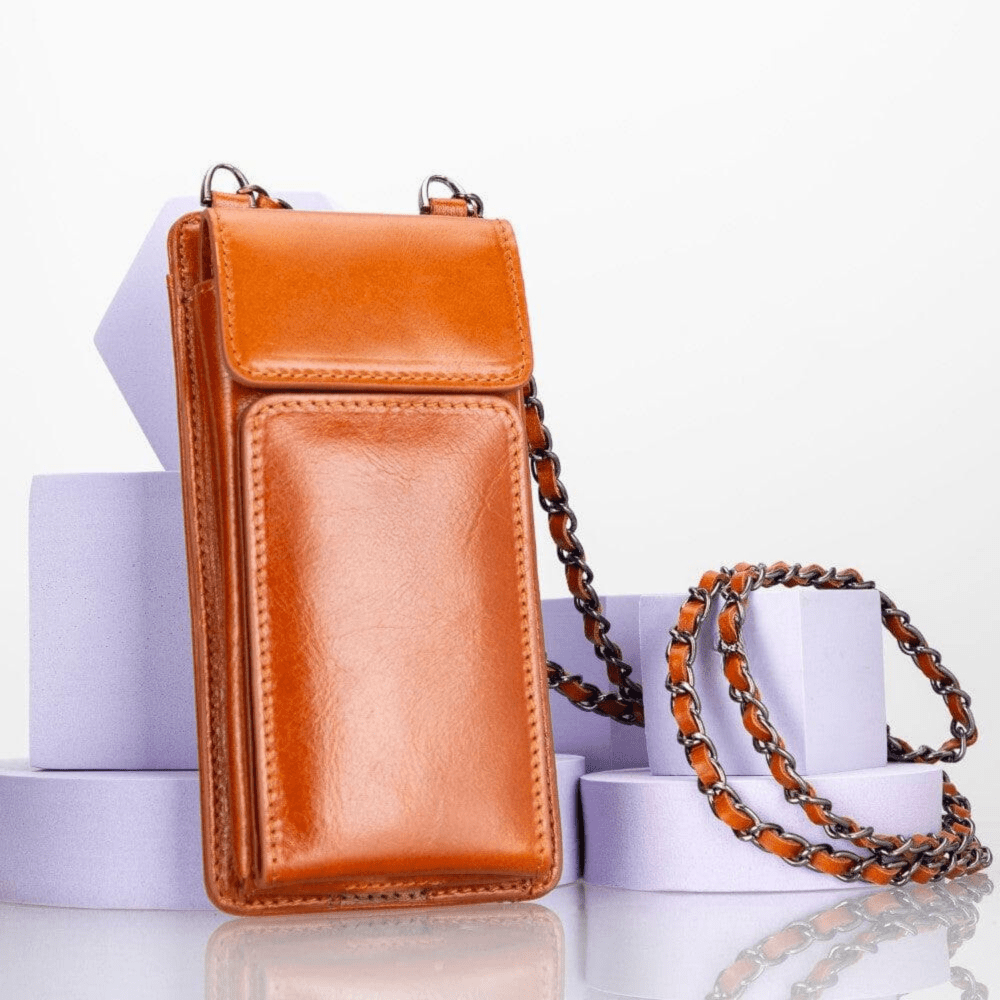 Avjin Crossbody Leather Bag Compatible with Phones up to 6.9"