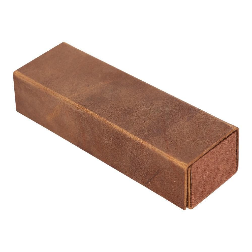 Clever Leather Glasses Case Brown Bouletta