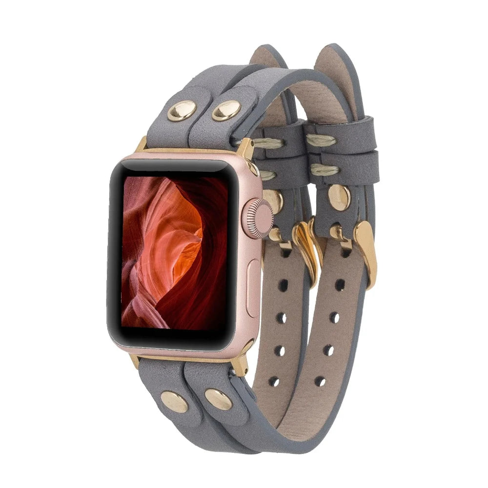 Durham Ely Double Lederarmband für Apple Watch aus echtem Leder