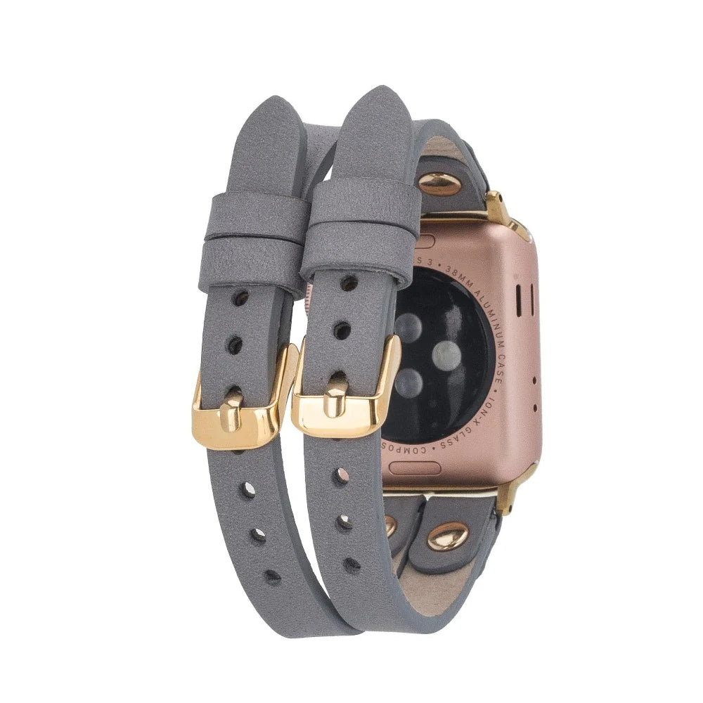 Durham Ely Double Lederarmband für Apple Watch aus echtem Leder