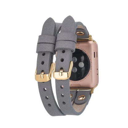 Durham Ely Double Lederarmband für Apple Watch aus echtem Leder