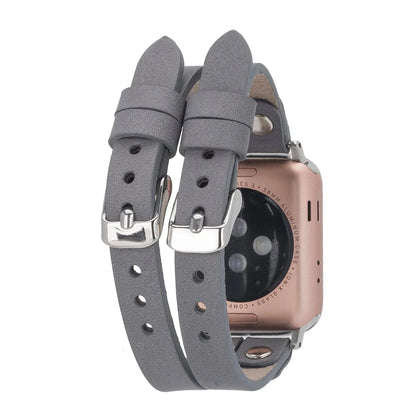Durham Ely Double Lederarmband für Apple Watch aus echtem Leder