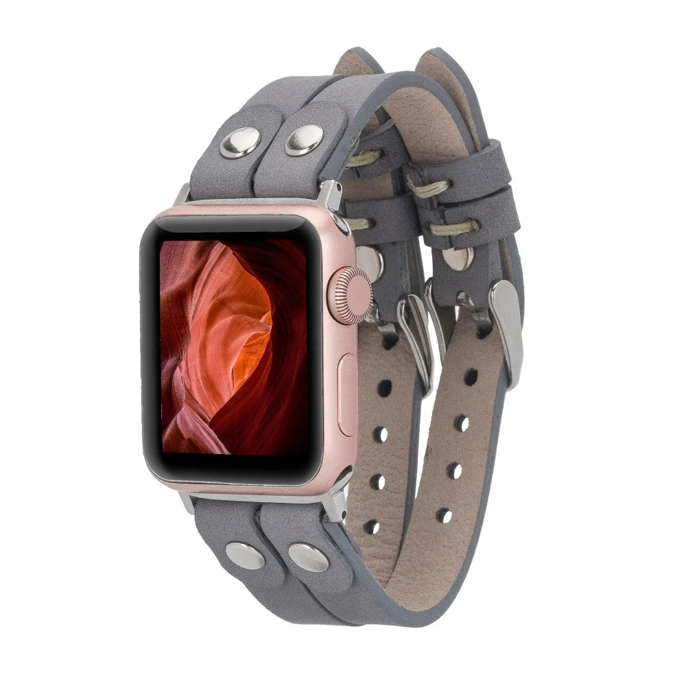 Durham Ely Double Lederarmband für Apple Watch aus echtem Leder