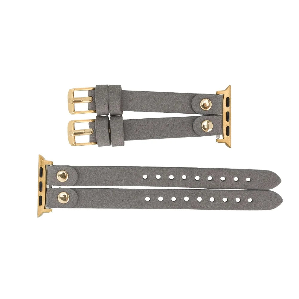 Durham Ely Double Lederarmband für Apple Watch aus echtem Leder