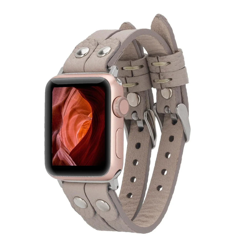 Durham Ely Double Lederarmband für Apple Watch aus echtem Leder
