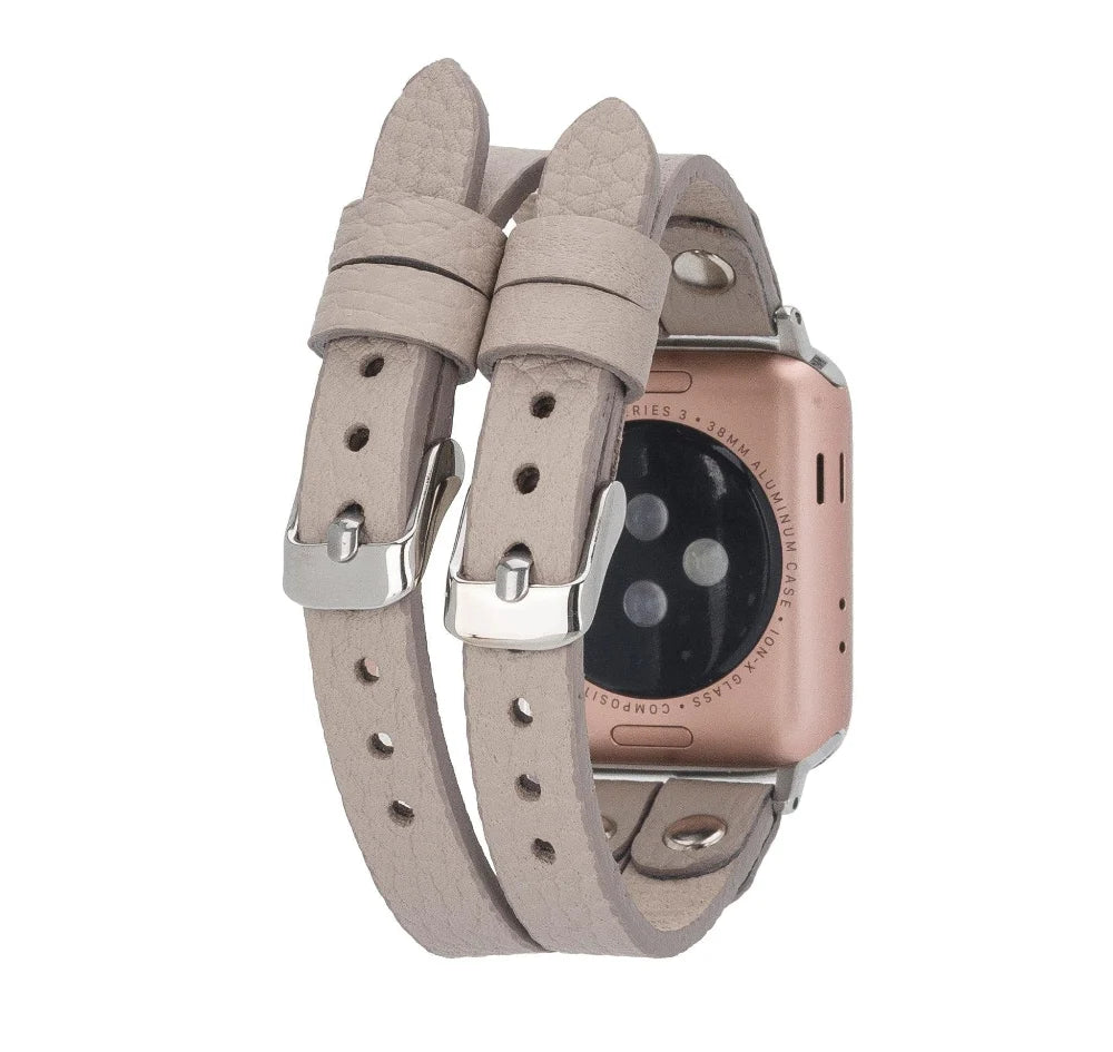 Durham Ely Double Lederarmband für Apple Watch aus echtem Leder