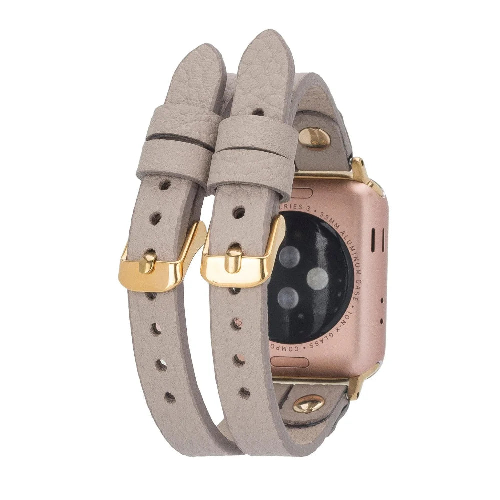 Durham Ely Double Lederarmband für Apple Watch aus echtem Leder