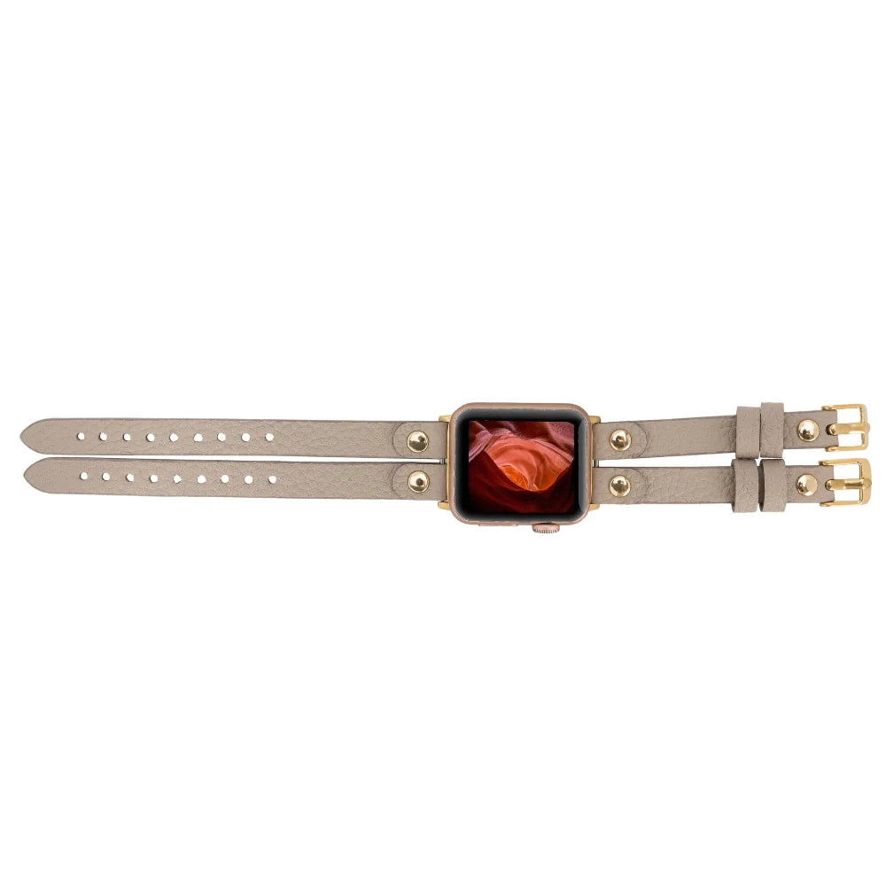 Durham Ely Double Lederarmband für Apple Watch aus echtem Leder