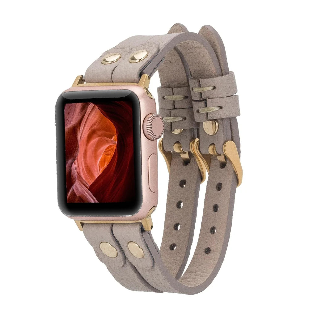 Durham Ely Double Lederarmband für Apple Watch aus echtem Leder