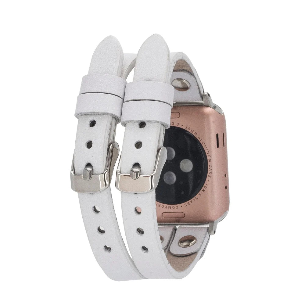 Durham Ely Double Lederarmband für Apple Watch aus echtem Leder