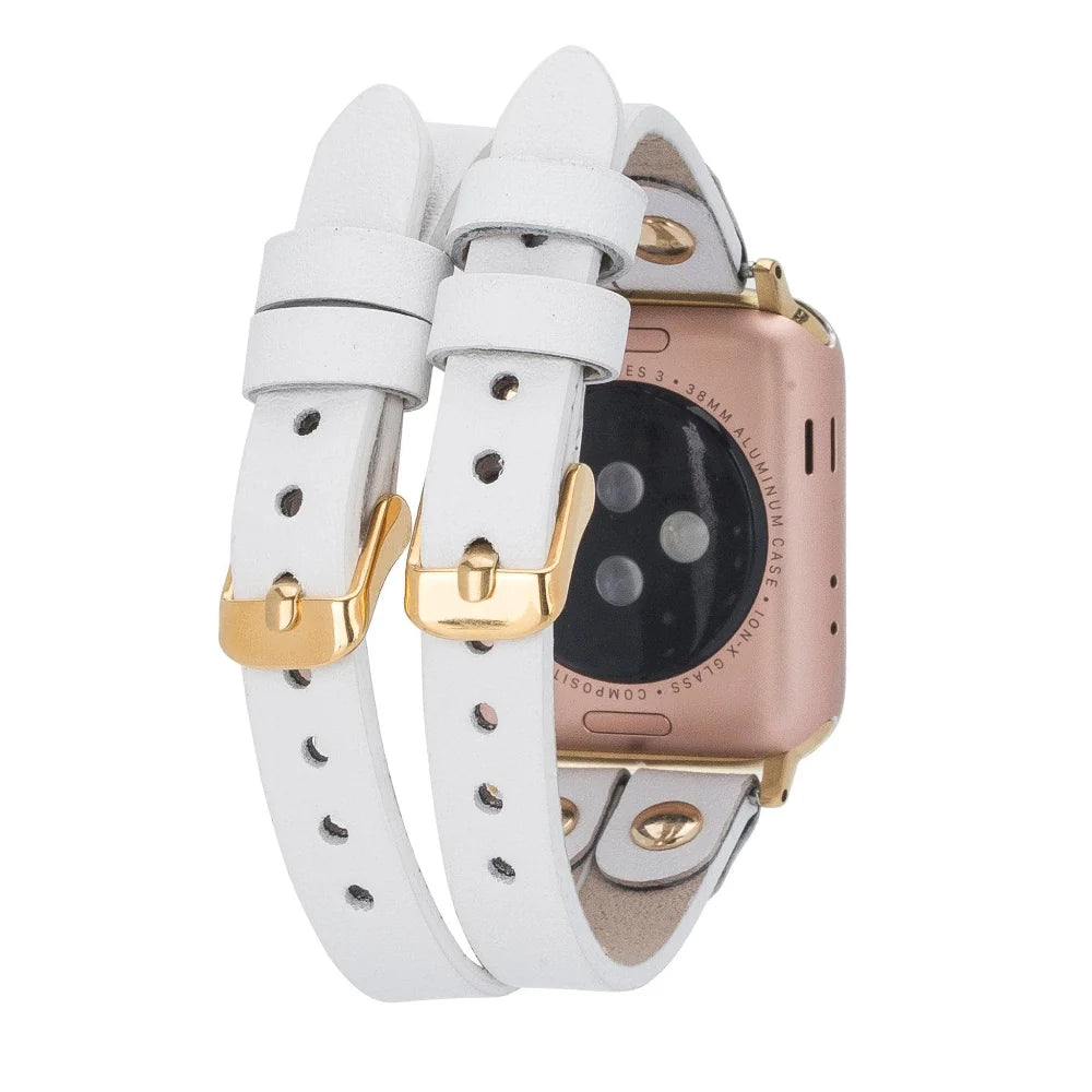 Durham Ely Double Lederarmband für Apple Watch aus echtem Leder