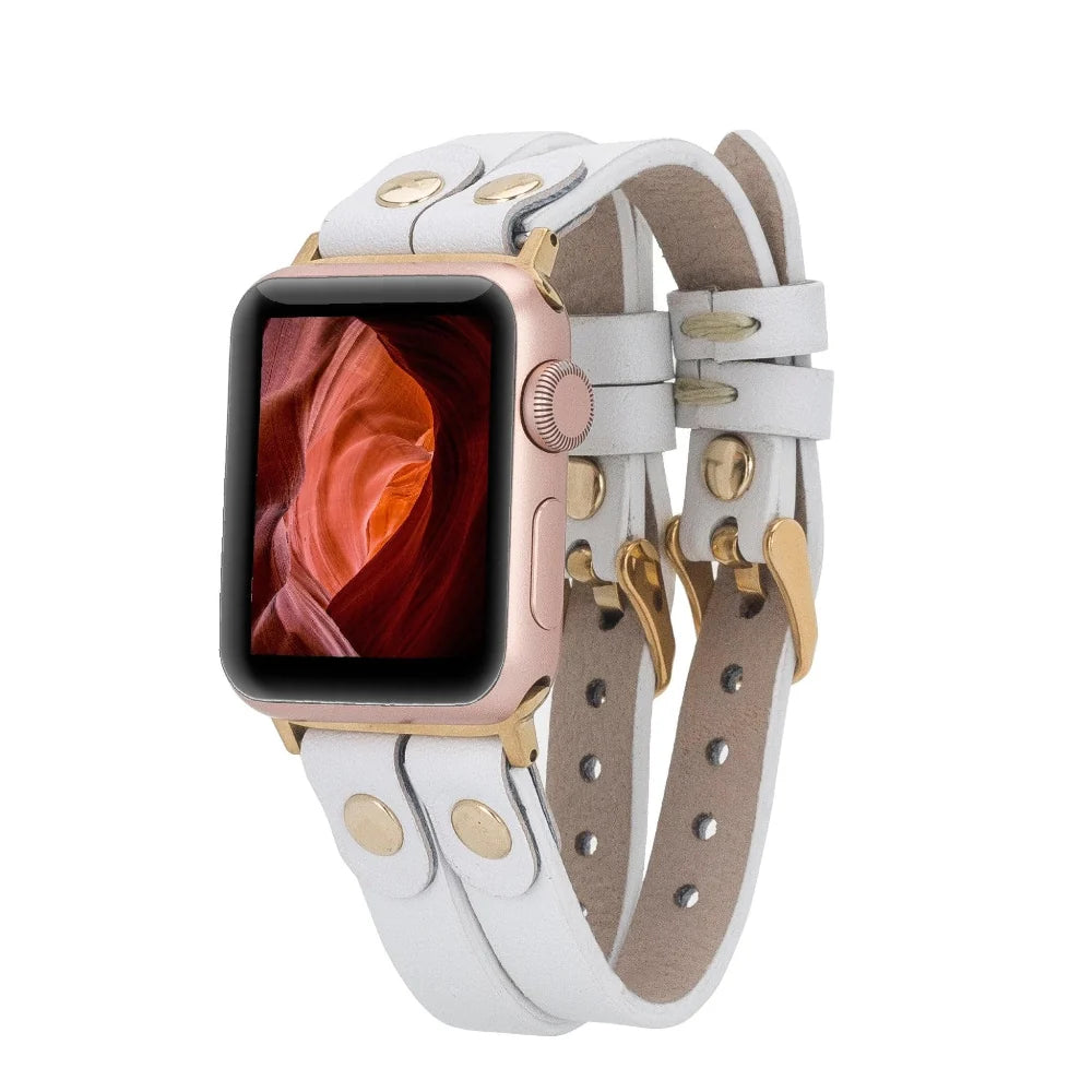 Durham Ely Double Lederarmband für Apple Watch aus echtem Leder