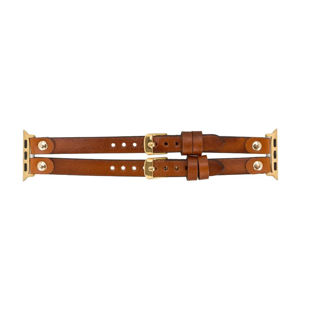 Durham Ely Double Lederarmband für Apple Watch aus echtem Leder