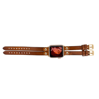 Durham Ely Double Lederarmband für Apple Watch aus echtem Leder