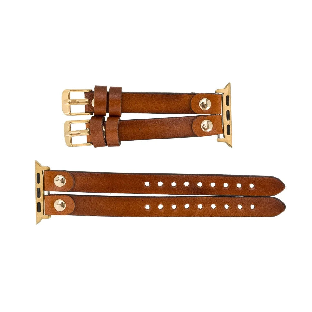 Durham Ely Double Lederarmband für Apple Watch aus echtem Leder