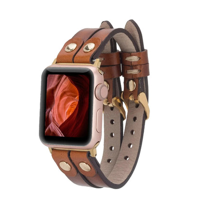 Durham Ely Double Lederarmband für Apple Watch aus echtem Leder