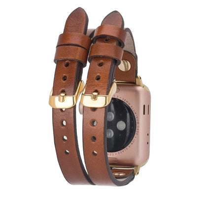 Durham Ely Double Lederarmband für Apple Watch aus echtem Leder