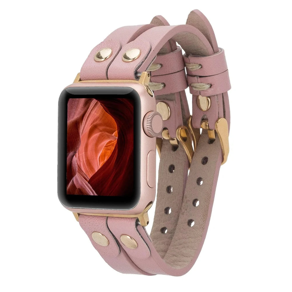 Durham Ely Double Lederarmband für Apple Watch aus echtem Leder