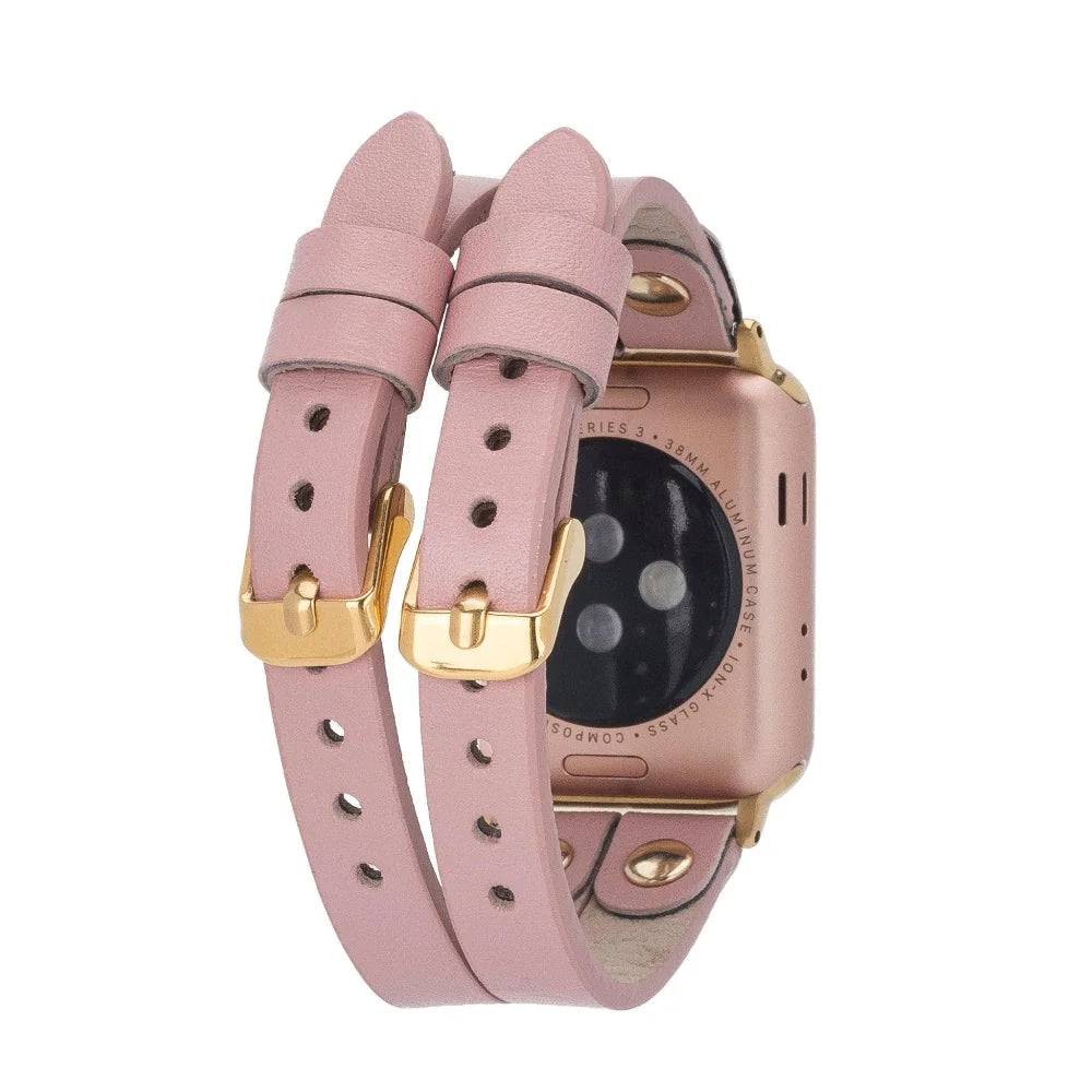 Durham Ely Double Lederarmband für Apple Watch aus echtem Leder