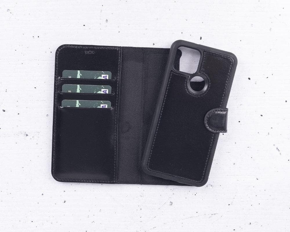 Magic Abnehmbar Leder Wallet Case für Google Pixel 5 aus echtem Leder
