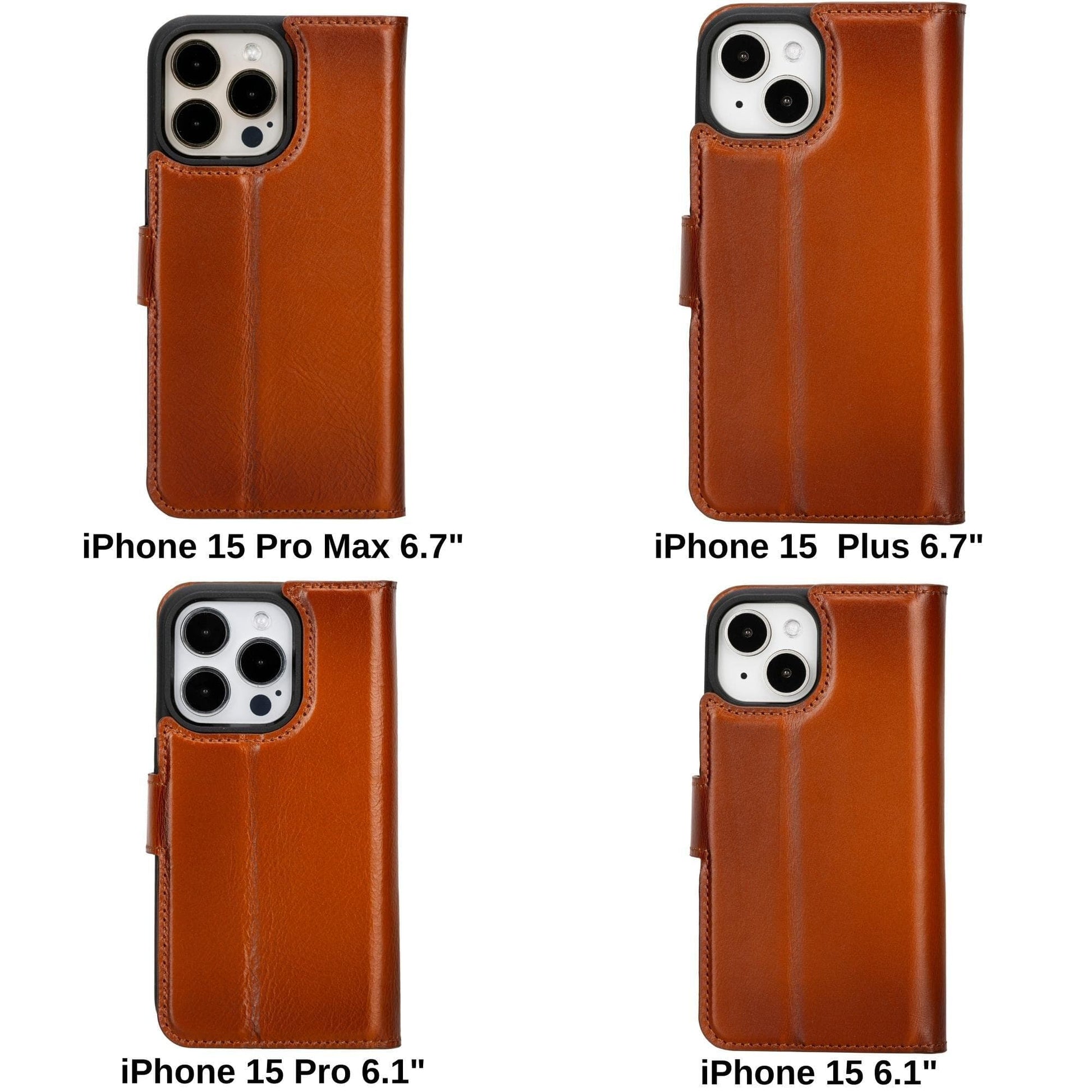 iPhone 15 Series Leather Wallet Case