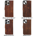 iPhone 15 Series Leather Wallet Case