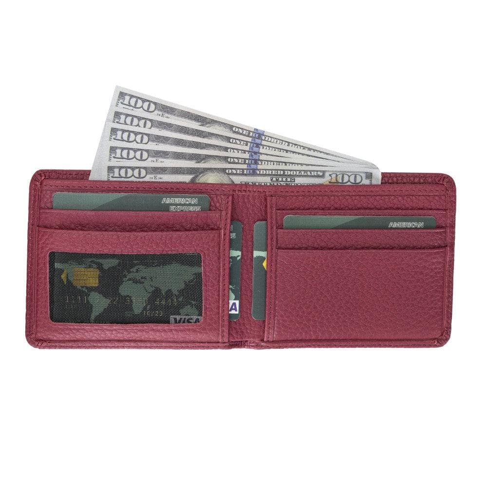 Jeffry Leather Wallet Bordeaux Bouletta