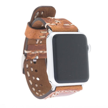 Leather Apple Watch Bands - Aqua Style V18