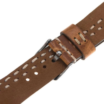 Aqua Lederarmband für Apple Watch aus echtem Leder